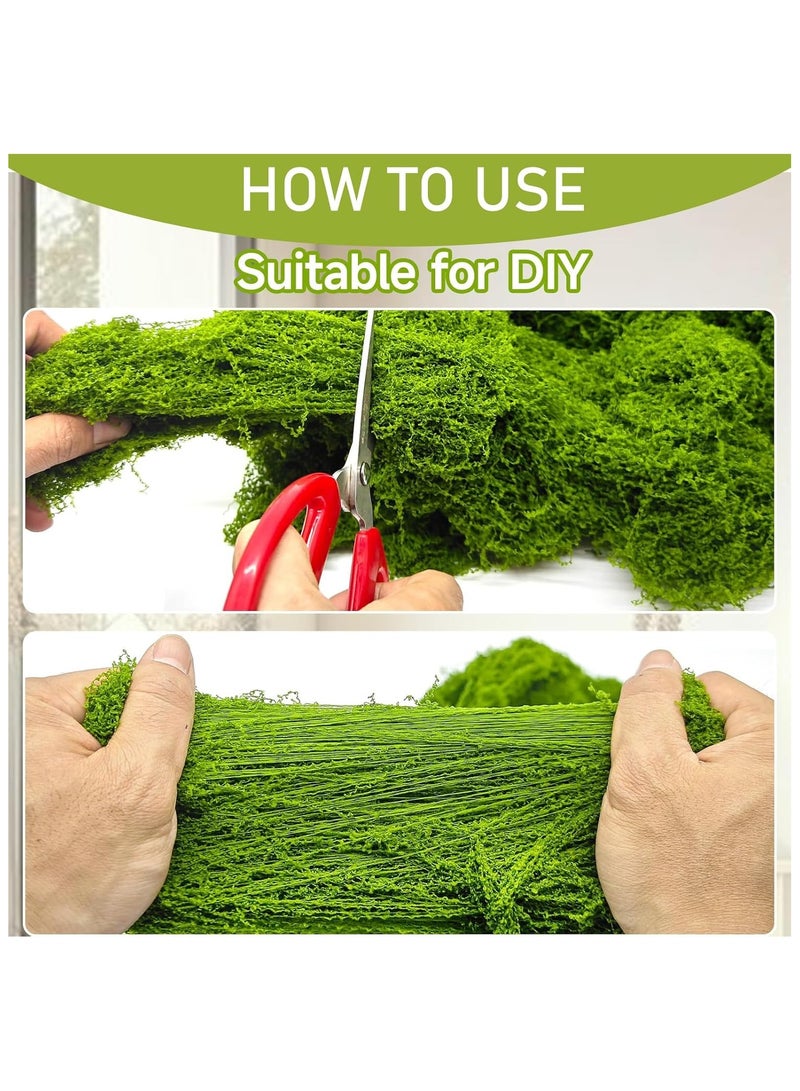 100 جرام من الطحالب الصناعية المزيفة، الطحالب الصناعية، لأصص النباتات الداخلية والطحالب الزخرفية لحدائق المنزل والحدائق والمشاريع الحرفية، مثالية للترتيبات الزهرية والديكورات المنزلية (أخضر فاتح) - Image 4