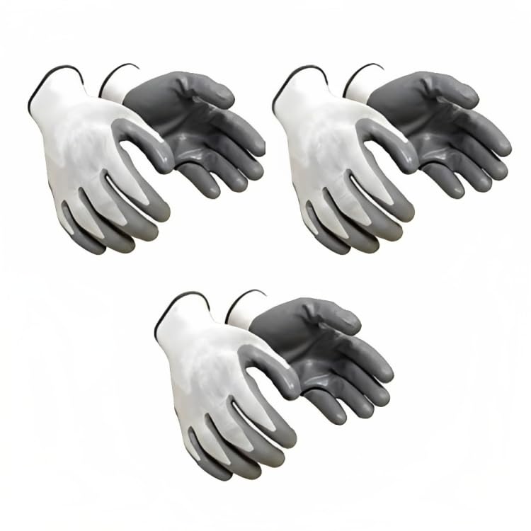 SR TRADERS Nylon Anti Cut Industrial Safety Hand Gloves (Grey) Pack of 3 BY SR TRADERS - Image 1