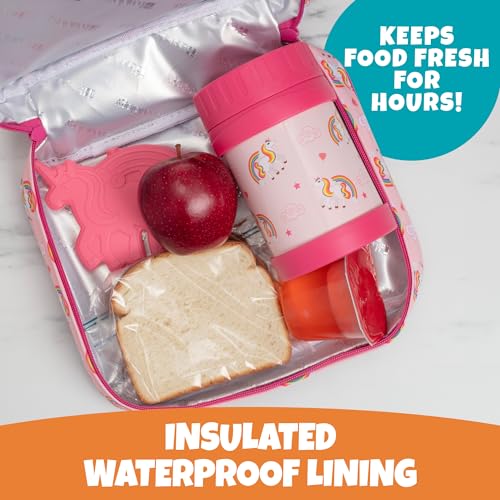 Bentology Insulated Lunch Bag for Kids & Adults- Reusable Thermal Sleeve w Clip on Handle- Easy to Clean Water-Resistant Lunchbox Tote- Mini Cooler Bag for Work School, Picnic, Daycare- Back to School - Image 2