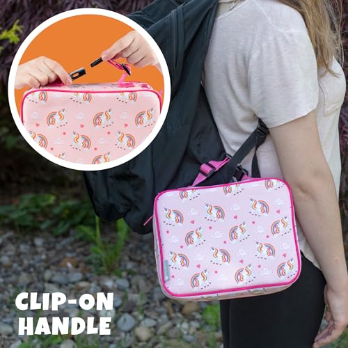 Bentology Insulated Lunch Bag for Kids & Adults- Reusable Thermal Sleeve w Clip on Handle- Easy to Clean Water-Resistant Lunchbox Tote- Mini Cooler Bag for Work School, Picnic, Daycare- Back to School - Image 3
