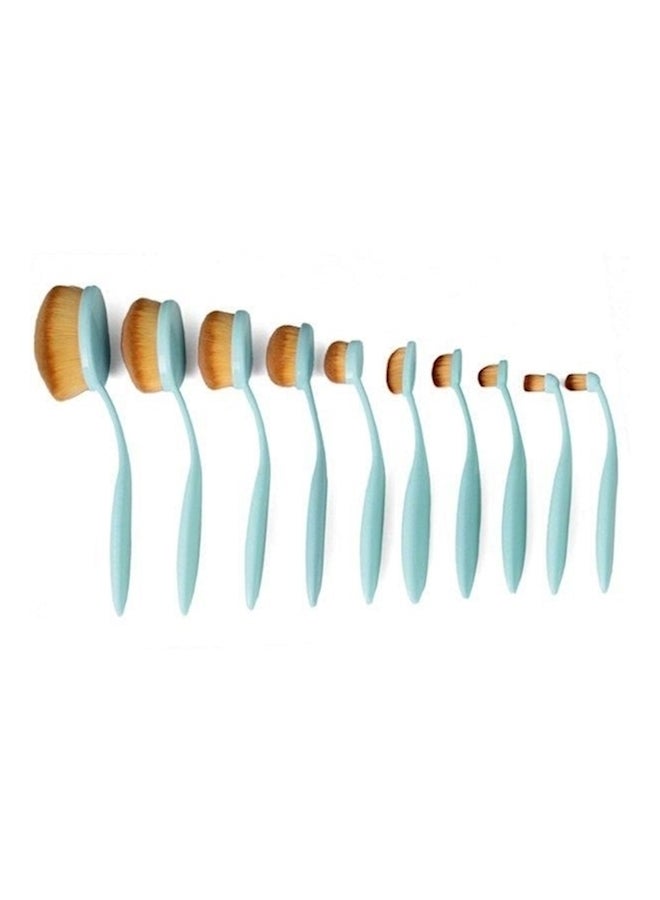 Oval Shape Foundation Brush Blue