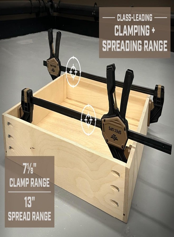 Spec-Ops Spec Ops Trigger Clamp for Woodworking 7" Medium One-Handed Bar Clamp/Spreader 165 Lbs. 2-Pack - Image 3