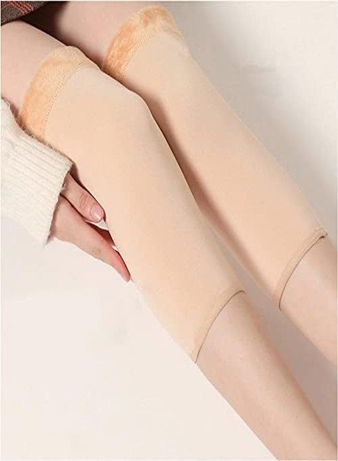 F Y V Knee Suport Cap Braces Beige Color Free Size,Knee Warmer Braces,Compression Supoort for Winter, Cold, Running, and Joint Paint Relief for Men Women - Image 3
