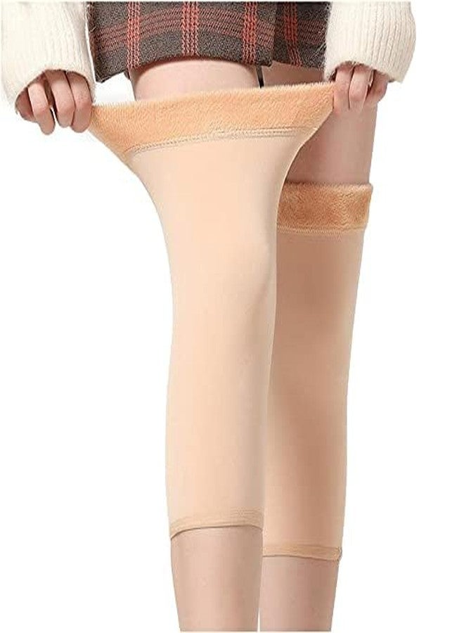 F Y V Knee Suport Cap Braces Beige Color Free Size,Knee Warmer Braces,Compression Supoort for Winter, Cold, Running, and Joint Paint Relief for Men Women - Image 1