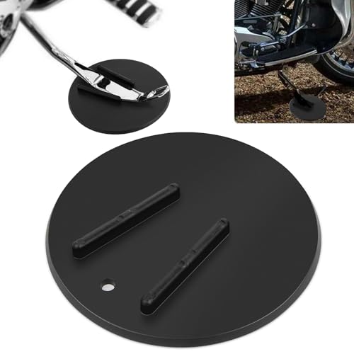 PSLER Motorcycle Kickstand Pad Kick Stand Coaster Puck Parking Stand Support Plate Helps Park Your Bike on Hot Pavement Grass Soft Ground - Image 1