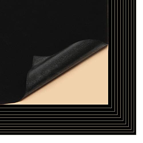 Mesheshe مشاش 10 قطع لاصق من الفelt، قماش لاصق ذاتي للصناعات والفنون، لاصق وقابل للتقشير للفelt في الأدراج وصناديق المجوهرات، حجم A4 (8.3" × 11.8"، أسود) - Image 2