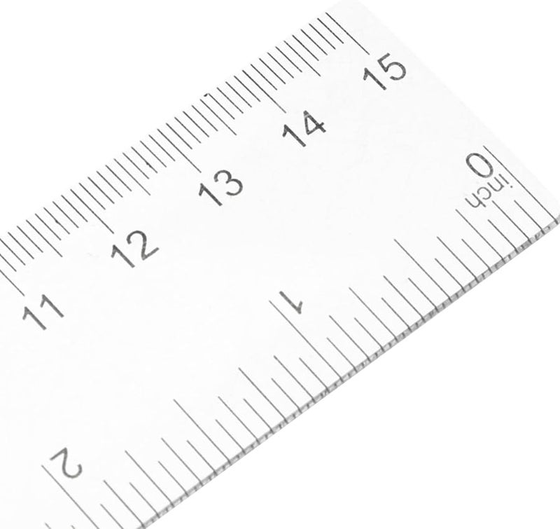 10 قطعة مسطرة بلاستيكية شفافة 15 سم 6 بوصة أداة قياس بمقياس مزدوج للمدرسة والمكتب - Image 4