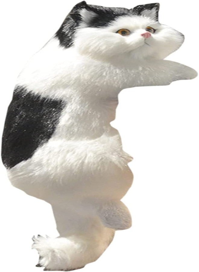 BIRZAR Simulation Hanging CAT with Music Cat Eco-Friendly Vivid Artificial Fur Lovely Simulation Stuffed Plush Cat Toy for Household, Funny and Beautiful - Image 1