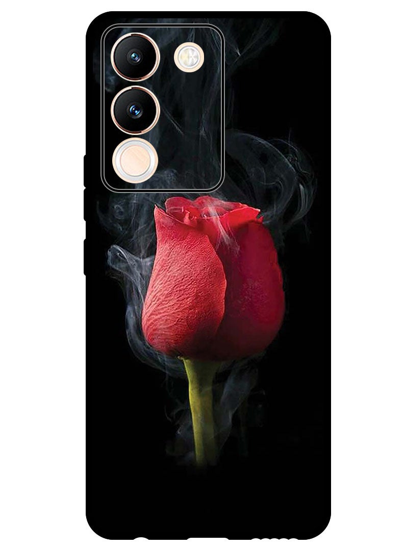Theodor Protective Case Anti Scratch Shock Proof Bumper Cover For Vivo Y200 Red Rose - Image 1