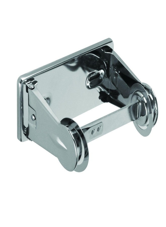 TrueCraftware- Single Roll Locking Toilet Tissue Dispenser fits 4" Diameter Toilet Paper Roll Chrome Plated- Bathroom Toilet Paper Holder Wall Mounted Toilet Roll Holder for Bathroom Kitchen Washroom - Image 1