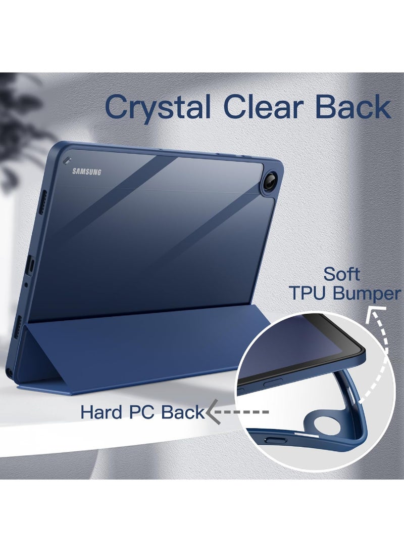 Rock Pow Case for Samsung Galaxy Tab A9+ / A9 Plus 11-Inch 2023 Clear Transparent Hard PC Back Protective Tri-Fold Stand Slim Tablet Cover Auto Wake/Sleep  - Image 3