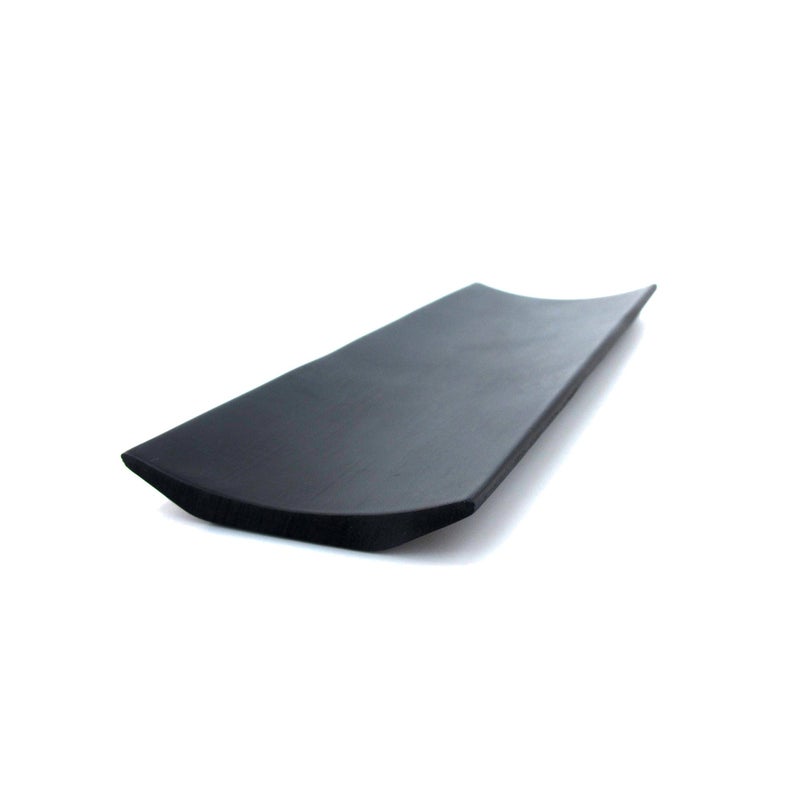 BambooMN Reusable Bamboo Black Rectangle Sushi Serving Tray Plate 7" x 2.8" - 10 Pieces - Image 1