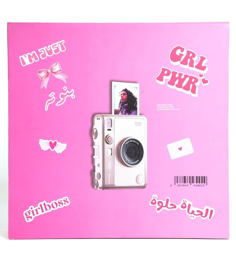فوجي فيلم Fujifilm Instax Mini EVO Hybrid Instant Camera - Gentle Pink Gift Box - Image 4