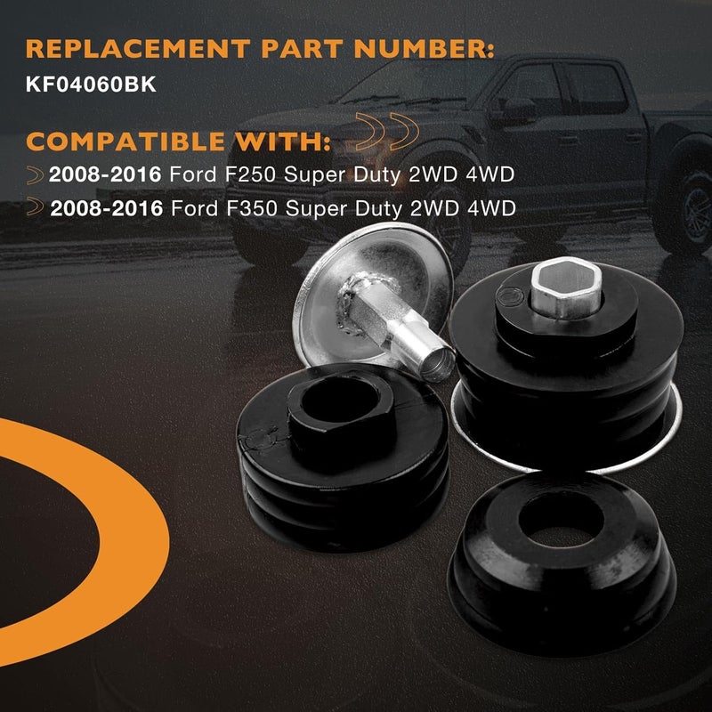 HQPASFY Body Mount Bushing Kit for 2008-2016 Ford F250 F350 Super Duty 2WD 4WD - Image 2