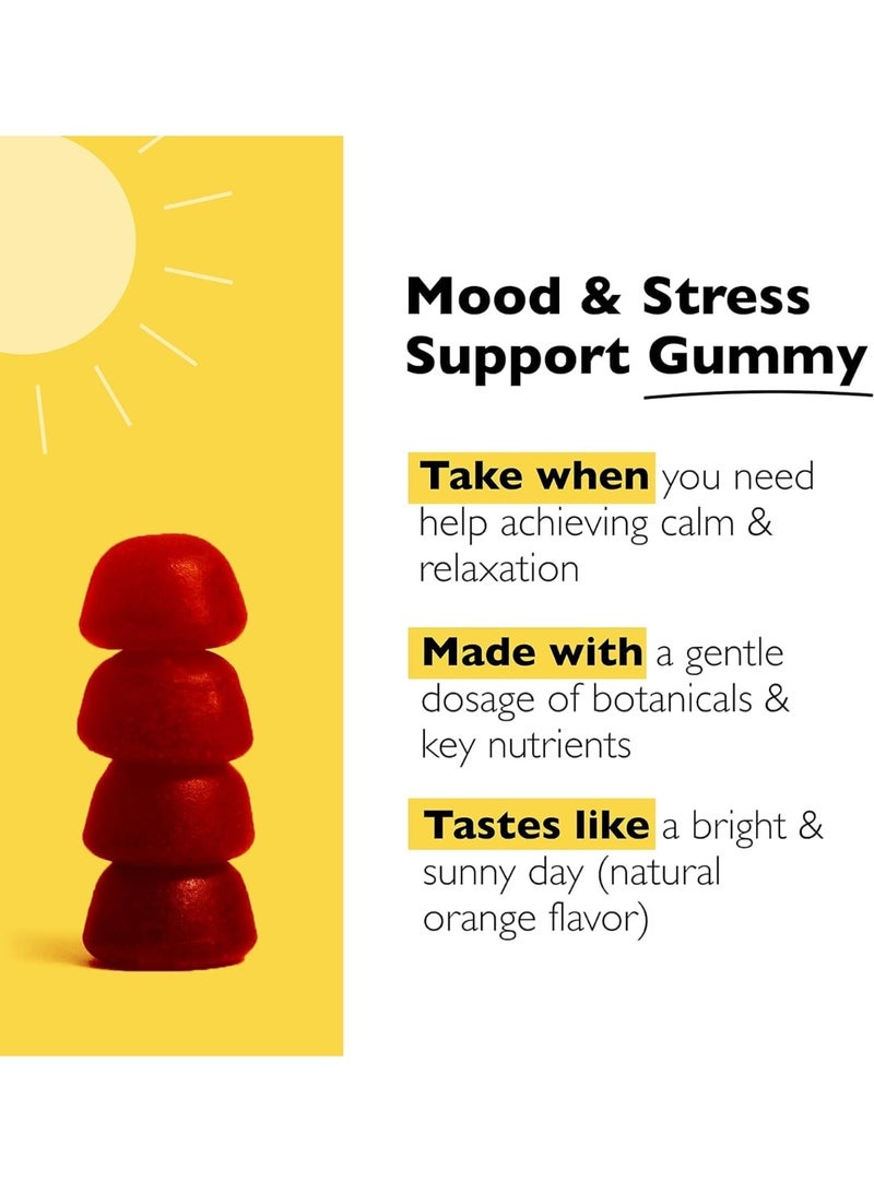 Bach C4 New Ultimate 20srv Hawaiian Fruit Juicy Bach Rescue Plus Mood & Stress Support Gummies Orange 60 Gummies - Image 2