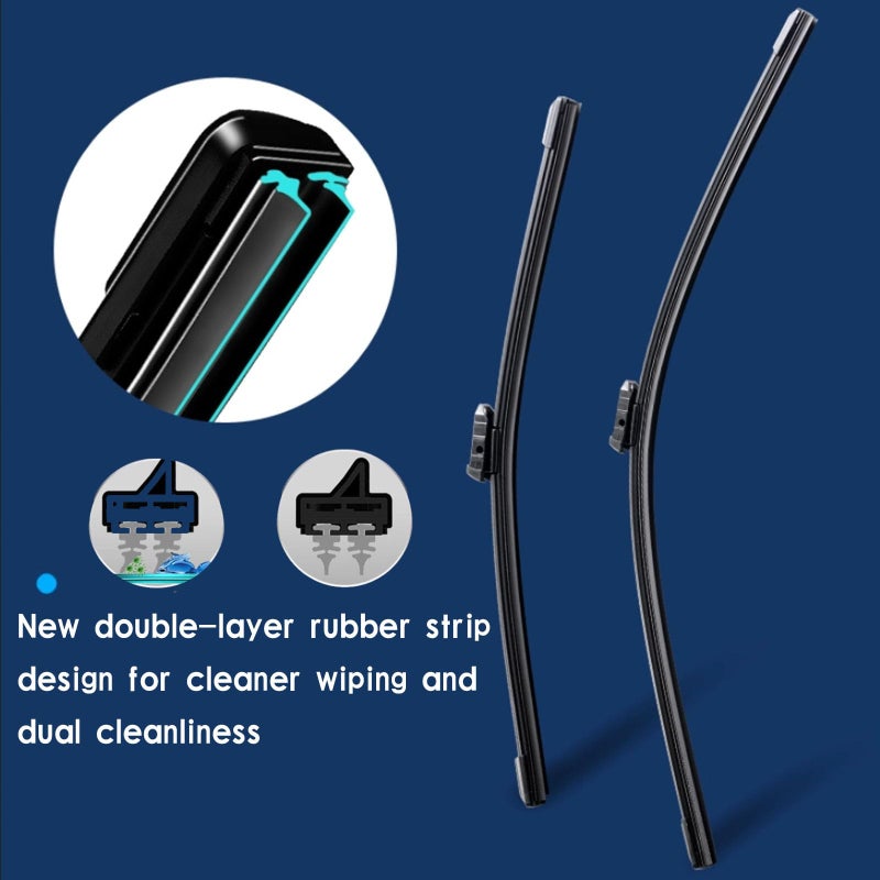 HIDOFILT Dual Rubber Blade Windshield Wipers 24"and24"J/U Hook Automotive Replacement Wiper Blades for My Car Dodge Ram 1500 2500 3500 2008-2002 and new Ram 1,2,3500 2022-2020+More - Image 3