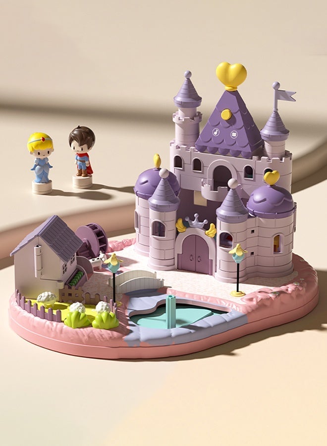 Princess Magnetic Castle Playset with Light and Music Pretend Play House Educational Interactive Toy for Girls Age 3-6 Years Old Durable Kids Playhouse Perfect Birthday Gift for Toddlers and Children - Image 1