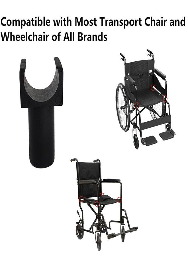 Toeloioh Replacement of The Wheelchair Seat Rail Guide, Fit 7/8 Inch Tubing,Universal Parts for Transports Chairs and Wheelchair(Black) (6) - Image 4