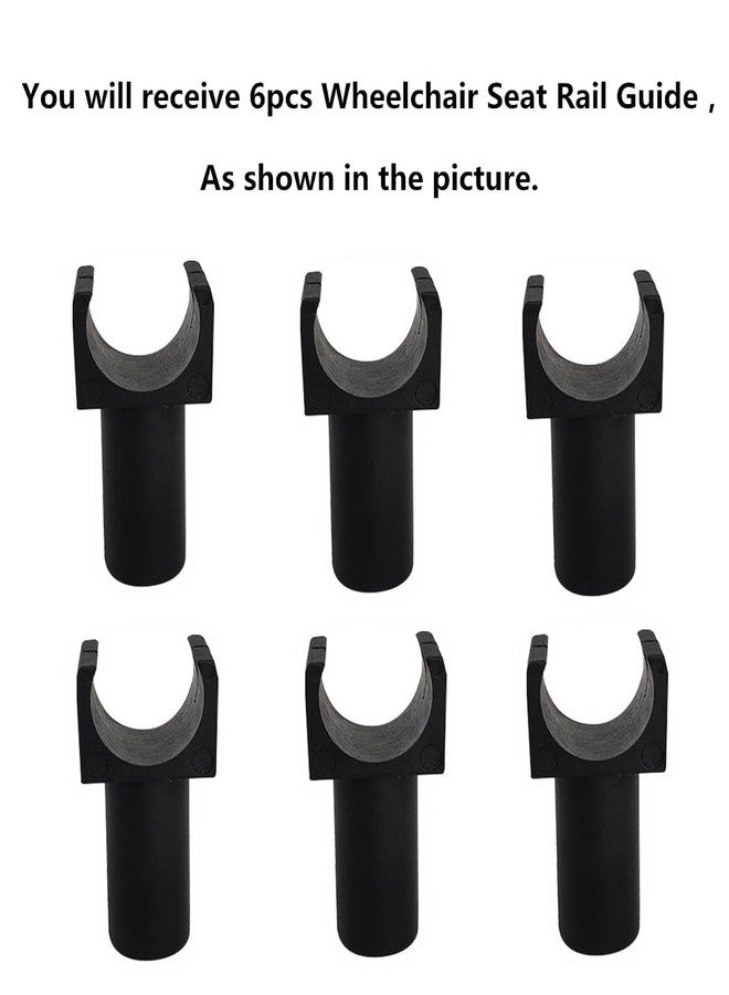 Toeloioh Replacement of The Wheelchair Seat Rail Guide, Fit 7/8 Inch Tubing,Universal Parts for Transports Chairs and Wheelchair(Black) (6) - Image 3