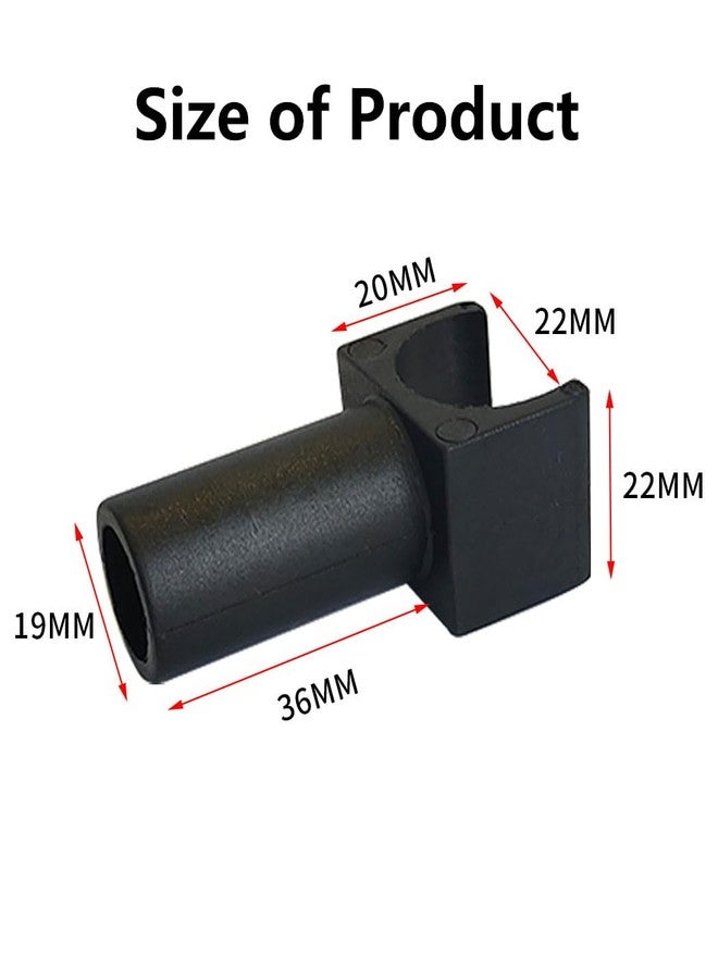 Toeloioh Replacement of The Wheelchair Seat Rail Guide, Fit 7/8 Inch Tubing,Universal Parts for Transports Chairs and Wheelchair(Black) (6) - Image 2