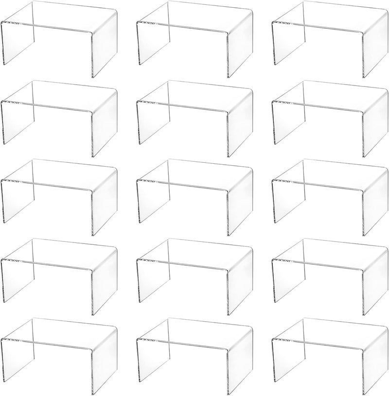 TPGP حاملات عرض أكريليك شفافة من هيدوم 16 قطعة - 4.4" × 3.2" × 2.2" للتماثيل، البوفيهات، الحلويات، الكب كيك، الحلوى، المجوهرات والمقتنيات - Image 1
