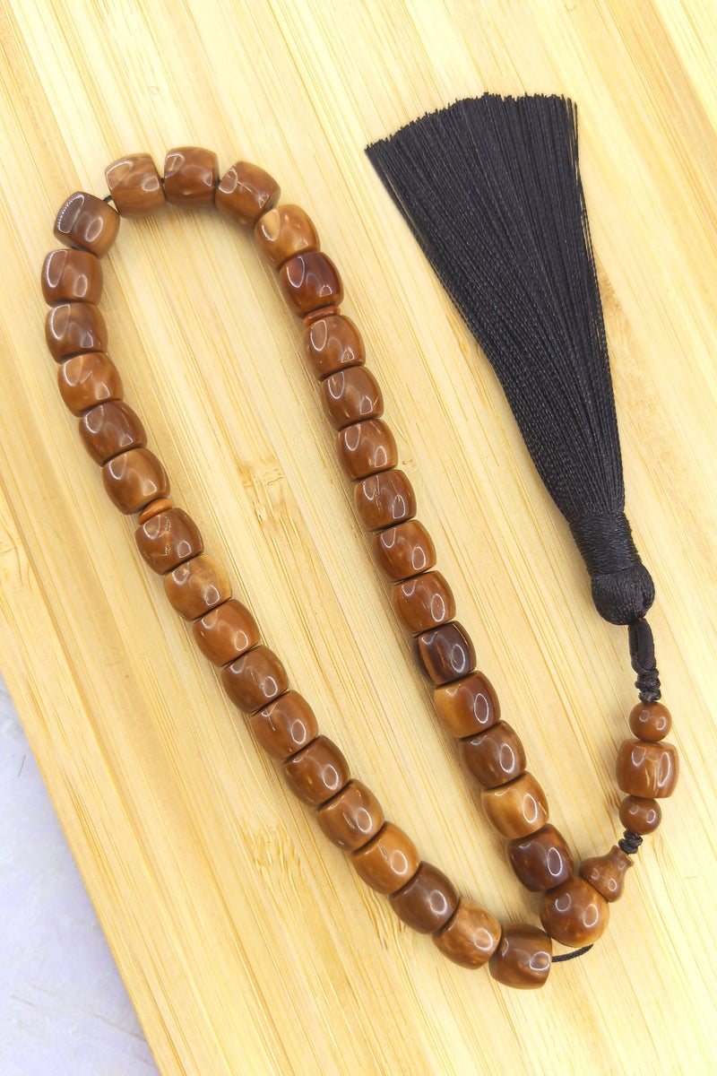 Fianser Tasbih Prayer Beads 100% Natural Kuka 8*9 mm Handmade Tasbeeh 33 Zikr Dua Muslim Islamic Arabic Ramadan Gift Exquisite - Image 1