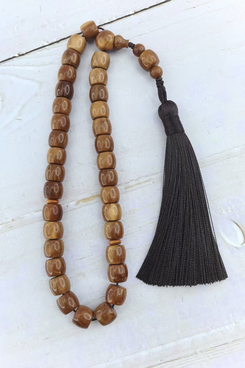 Fianser Tasbih Prayer Beads 100% Natural Kuka 8*9 mm Handmade Tasbeeh 33 Zikr Dua Muslim Islamic Arabic Ramadan Gift Exquisite - Image 2