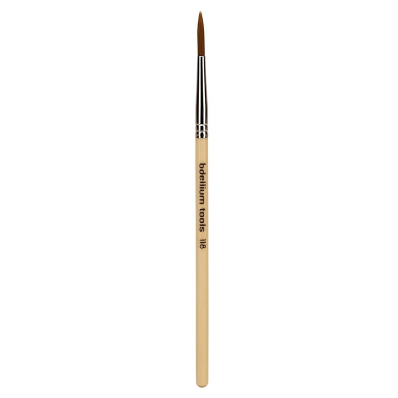 Bdellium Tools Bdellium Tools Professional Makeup Brush - Special FX Series 118 Tattoo Liner - With Soft Synthetic Fibers, For Artificial Tattoos (Bamboo, 1pc)