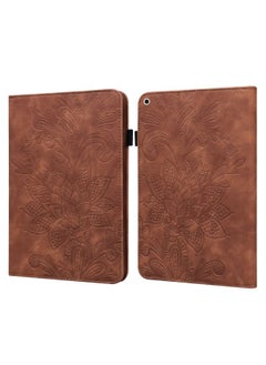Case Cover Lace Flower Embossing Pattern Horizontal Flip Leather Case with Holder & Card Slots & Wallet & Photo Frame & Sleep / Wake-up Function For iPad 9.7 2018 / 9.7 2017 / Air 2 / Air Brown