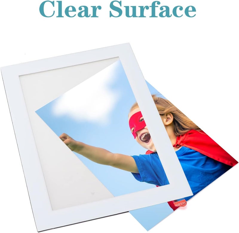 CRUGLA 12 Packs 4x6 Magnetic Picture Frames for Refrigerator， White Peel and Stick Frame Bulk, 4 by 6 Photo Holders for Fridge Dishwasher Whiteboard - Image 2