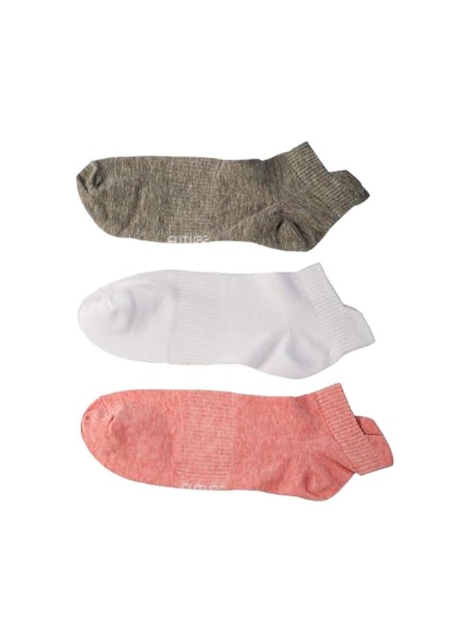 Future Future Socks Short With Silicon Strips For Women Pack Of 3 Size 36-40 Multicolor 