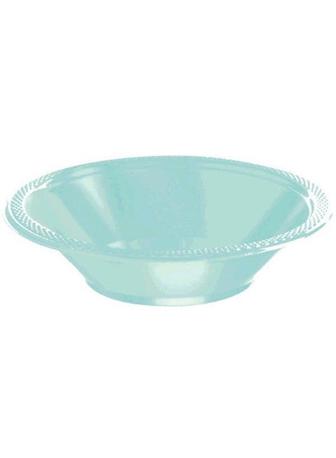 Amscan Round Paper Bowls, 20 oz, Robin's Egg Blue