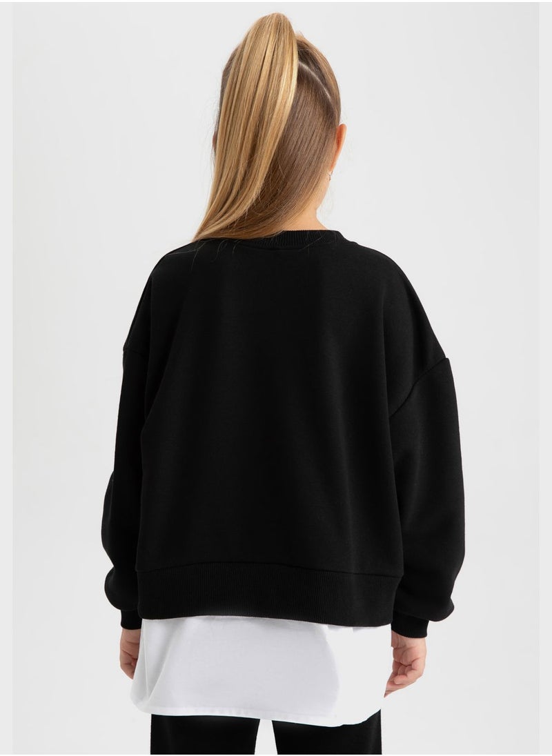 DeFacto - Kids Logo Sweatshirt - Image 1