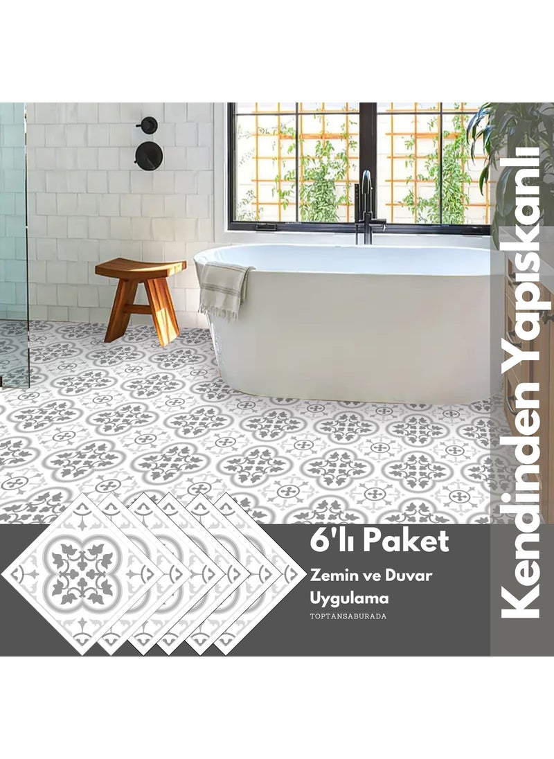Technosmart 6PCS 20CM×20CM Self Adhesive Wall Covering Kitchen Bathroom PVC Sticker Decoration  - Image 5