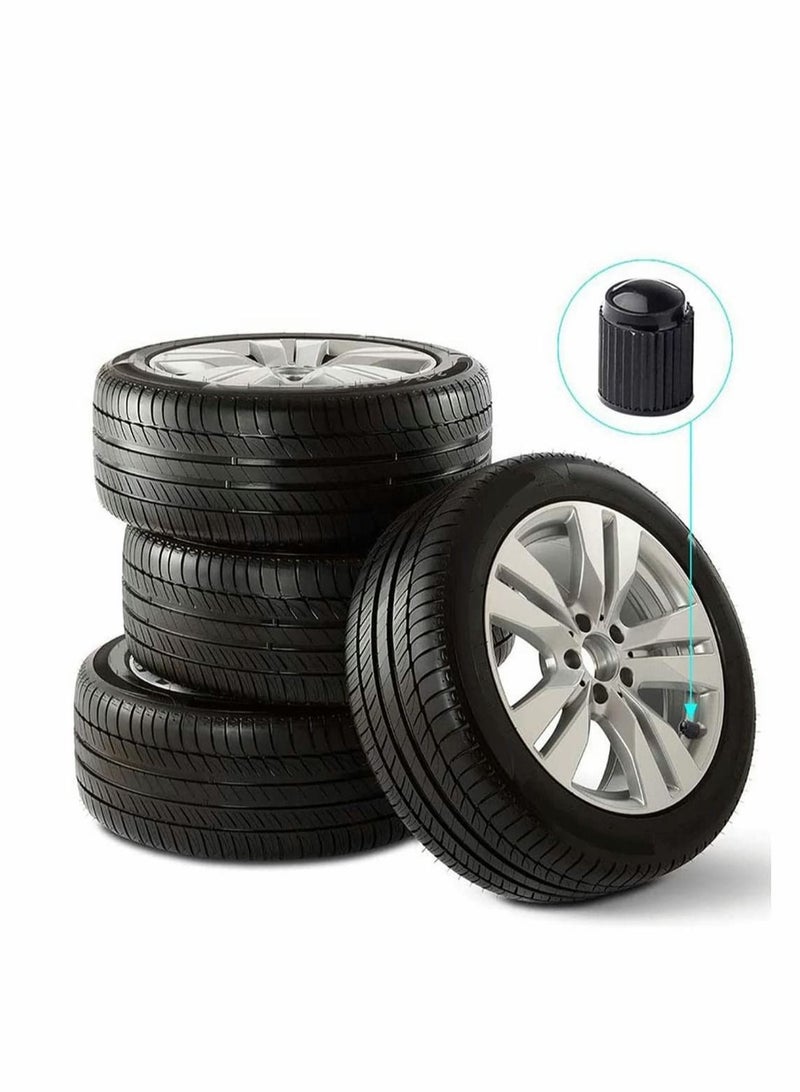 SYOSI 8 Pcs Tyre Valve Caps, Plastic Tyre Valve Caps for Schrader Valve, Universal Size Tyre Stem Dust Caps, Wheel Caps for Bicycle, Motorbike, Cars, SUVs and Trucks (Black) - Image 2