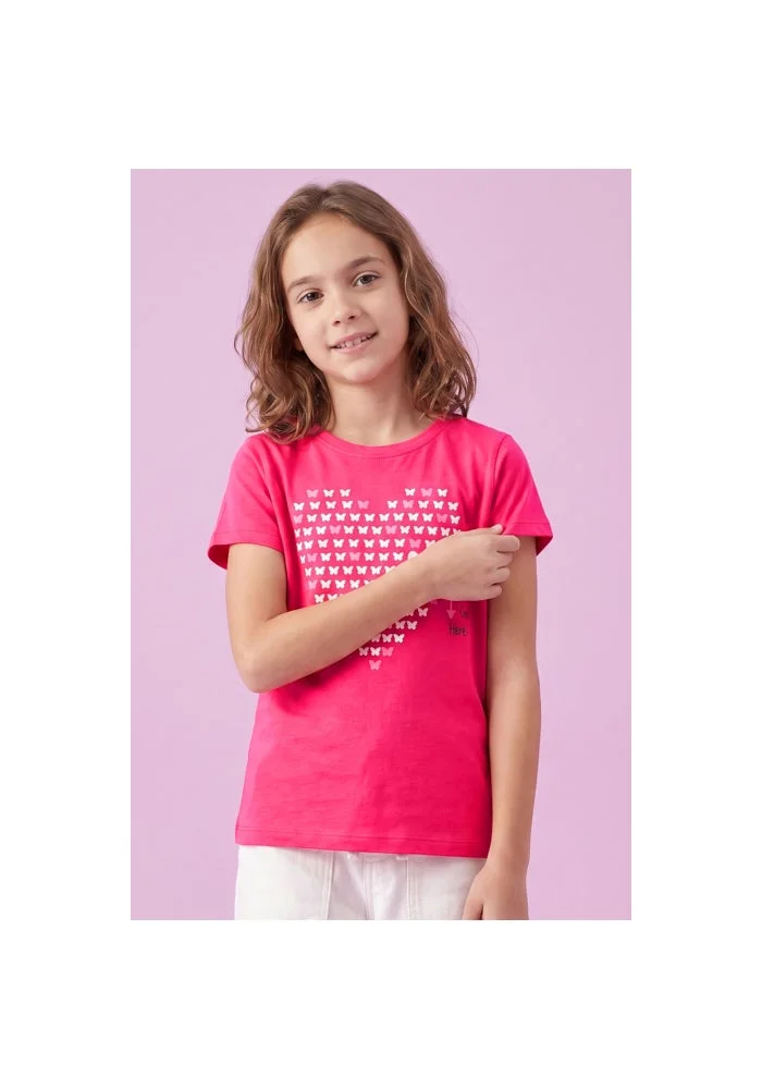 R&b Printed T-Shirt with Crew Neck and Short Sleeves