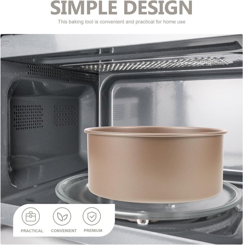 6-inch and 8-inch round Nonstick Baking Pans Carbon Steel Cake Molds High Sides for Household Baking, Mousse and Pastry Mold Suitable for Kitchen Use - Image 3