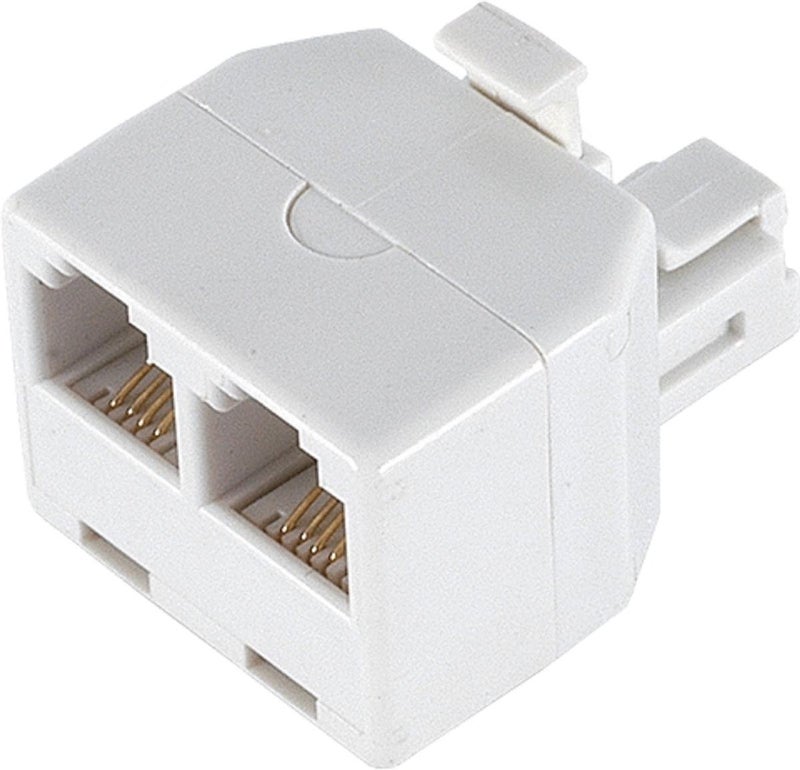 Jasco Ge 26191 Duplex Wall Jack Adapter (White, 4-Conductor) - Image 2