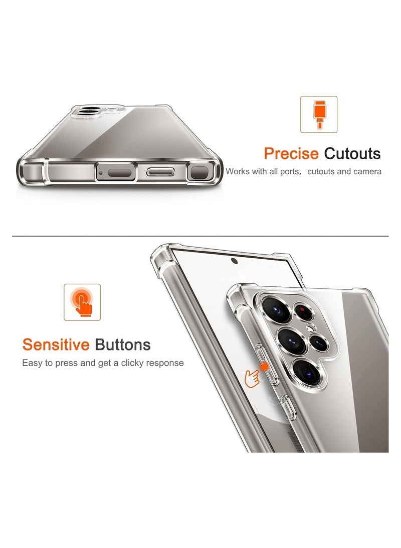 Bills Samsung S24 Ultra Case,for Samsung Galaxy S24 Ultra Case,Clear[Shockpoof][Military Grade Protection] Reinforced Corners Slim Fit Flexible TPU Bumper Phone Case for S24 Ultra Cover,Clear - Image 3