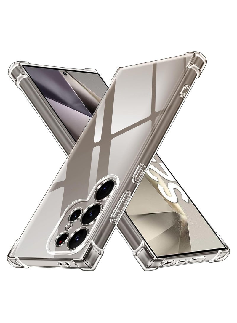 Bills Samsung S24 Ultra Case,for Samsung Galaxy S24 Ultra Case,Clear[Shockpoof][Military Grade Protection] Reinforced Corners Slim Fit Flexible TPU Bumper Phone Case for S24 Ultra Cover,Clear - Image 1