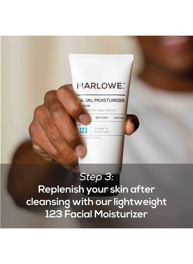 MARLOWE. M BLEND MARLOWE. Best Sellers Kit | No. 203 | Features Signature Body Scrub Soap Bar, Men's Facial Cleanser & Facial Moisturizer | Great Gift for Men  - Image 5