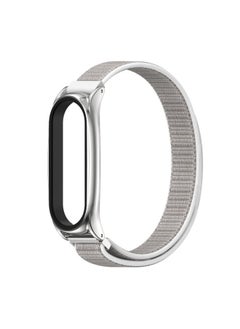 Replacement Strap For Xiaomi Mi Band 6 / 5 / 4 / 3 Mijobs Nylon Loop Plus Watch Band Watch Band Seashell Silver