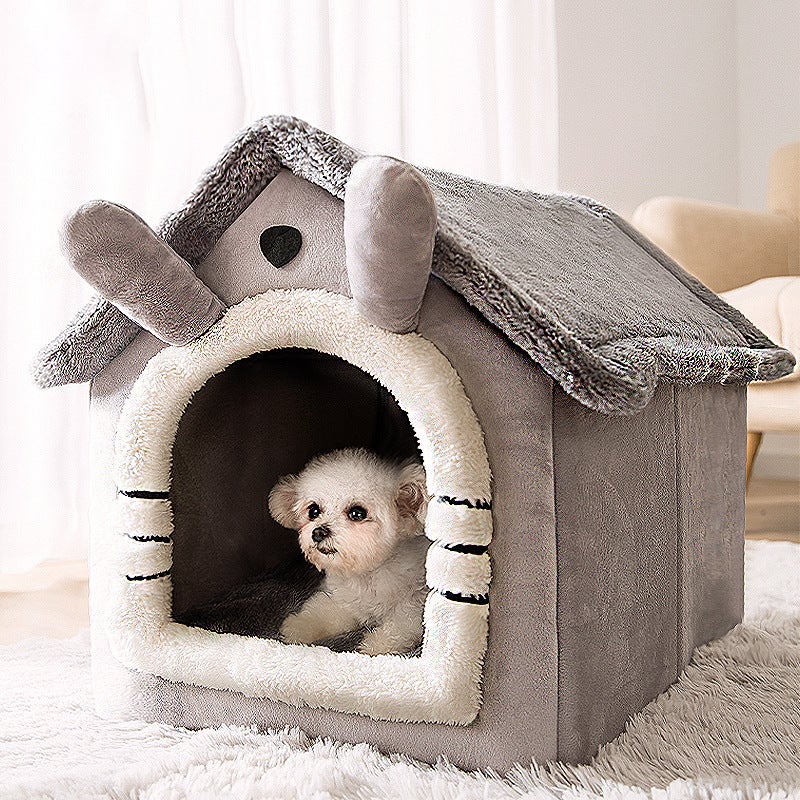 Dog House Type Small And Medium-Sized Dog Teddy Removable And Washable Four-Season Universal Dog House Cat Bed Dog Bed Pet Supplies - Image 4