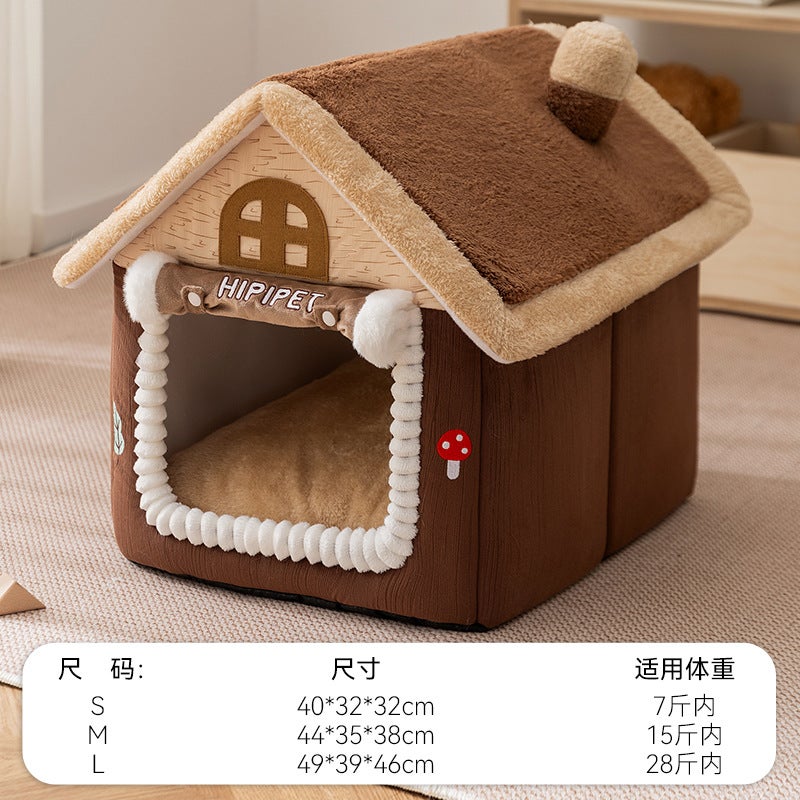 Dog House Type Small And Medium-Sized Dog Teddy Removable And Washable Four-Season Universal Dog House Cat Bed Dog Bed Pet Supplies - Image 1