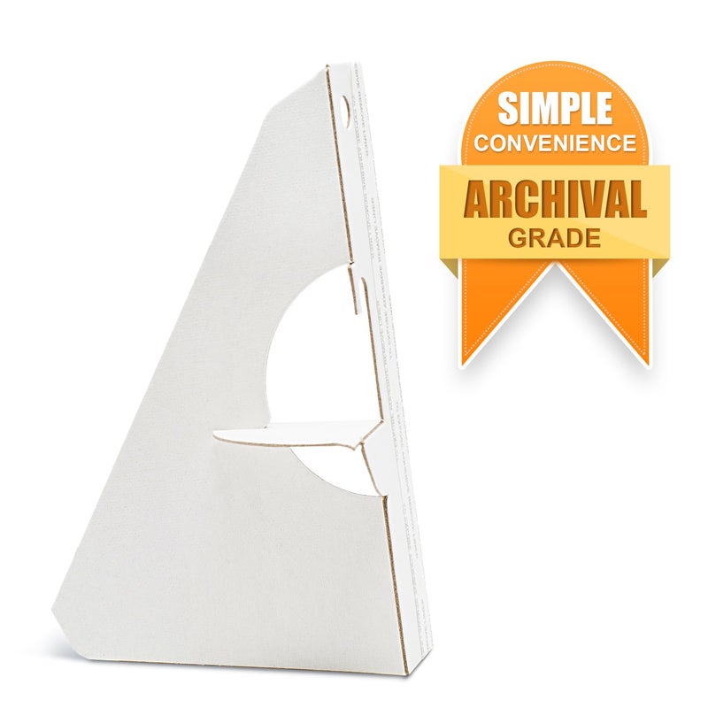 Lineco 25 Pack Cardboard Easel Backs 5 Inch, Self Stick Easel Stand Display Signs, Canvas, Photographs, Brochures, Posters, Artwork and Crafts, White - Image 2