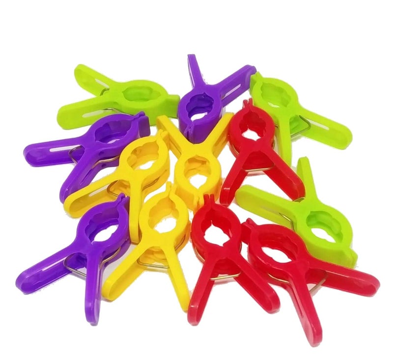 Rainbow Drywell 2 Dozen Clips Heavy Duty Anti Rust Cloth Peg/Clothes Clip/Quilt Drying Pins/Pegs for Hanger/Rods/Ropes/Towel Dryer Clothes (24 Cloth Clip for Cloth Drying Stand) - Image 1