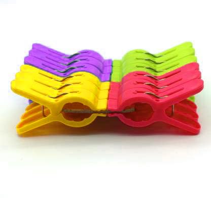 Rainbow Drywell 2 Dozen Clips Heavy Duty Anti Rust Cloth Peg/Clothes Clip/Quilt Drying Pins/Pegs for Hanger/Rods/Ropes/Towel Dryer Clothes (24 Cloth Clip for Cloth Drying Stand) - Image 3
