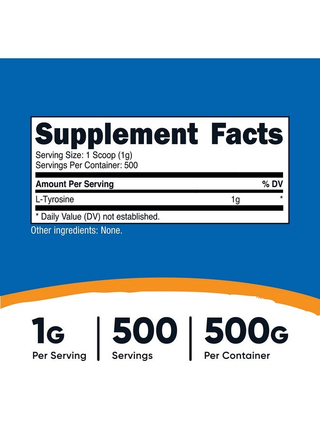 Nutricost مسحوق التيروزين L 500 جرام مسحوق التيروزين L النقي 1000 مجم لكل وجبة - Image 3