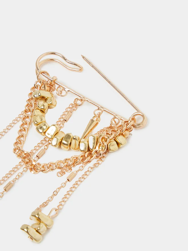 Styli Styli Tassel Safety Pin Brooch