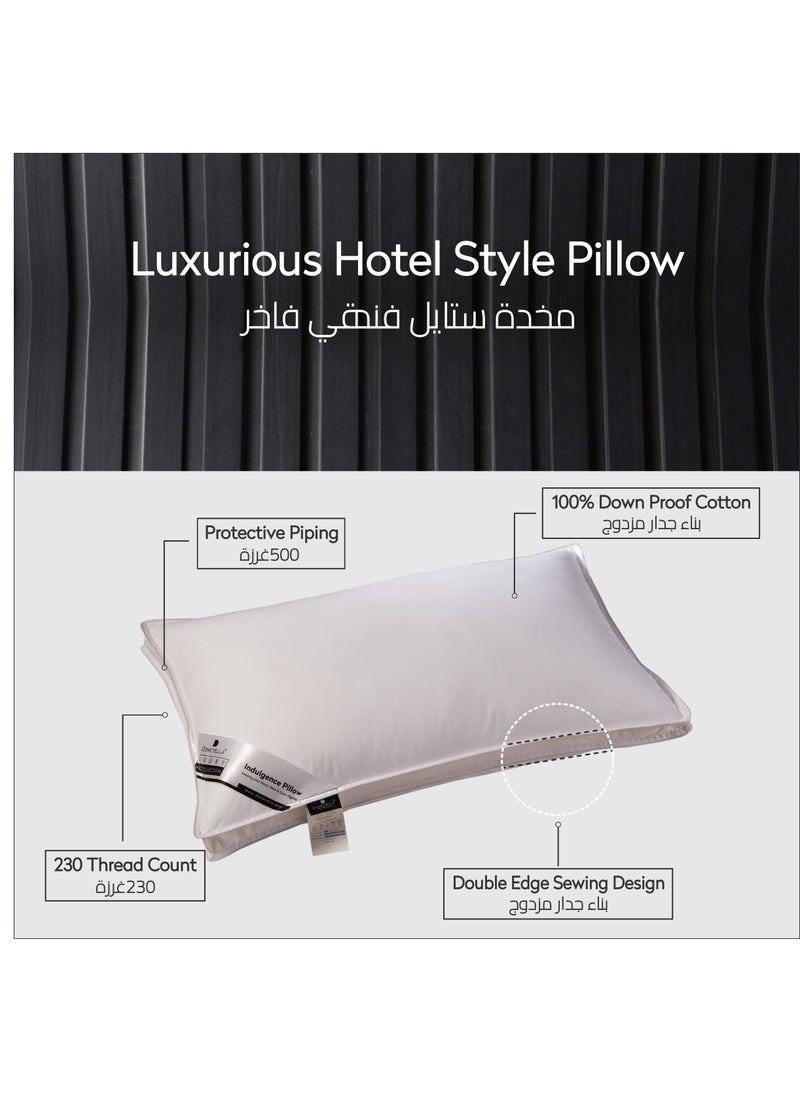Donetella Hotel Style Bed Pillows 50x90 CM(1600G) Soft Breathable Cotton Cover Top With Luxury Down Alternative Filling Pillow(1-Pcs),White  - Image 2